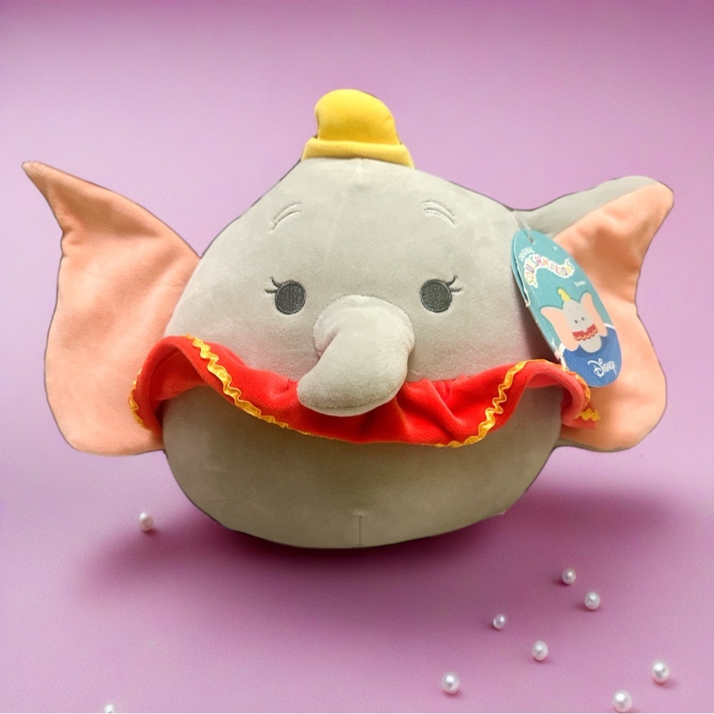 Disney Dumbo Stuffed Animal Gray and Pink Plush